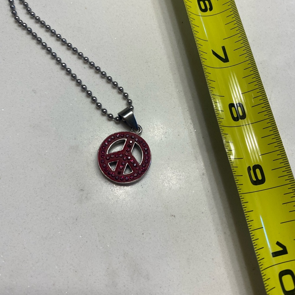 Peace sign necklace